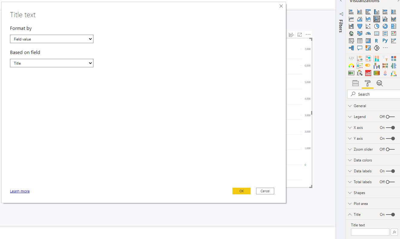 Ability to set Chart Title for a Line/Stacked Char... - Microsoft ...