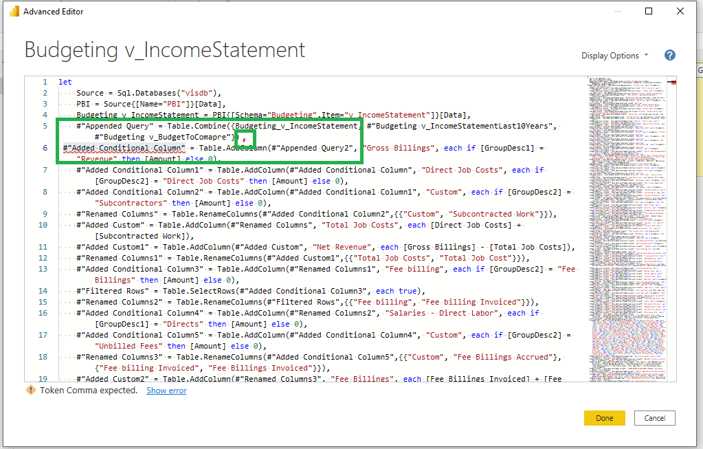 Solved: Fixing Advanced Editor Error - Microsoft Fabric Community
