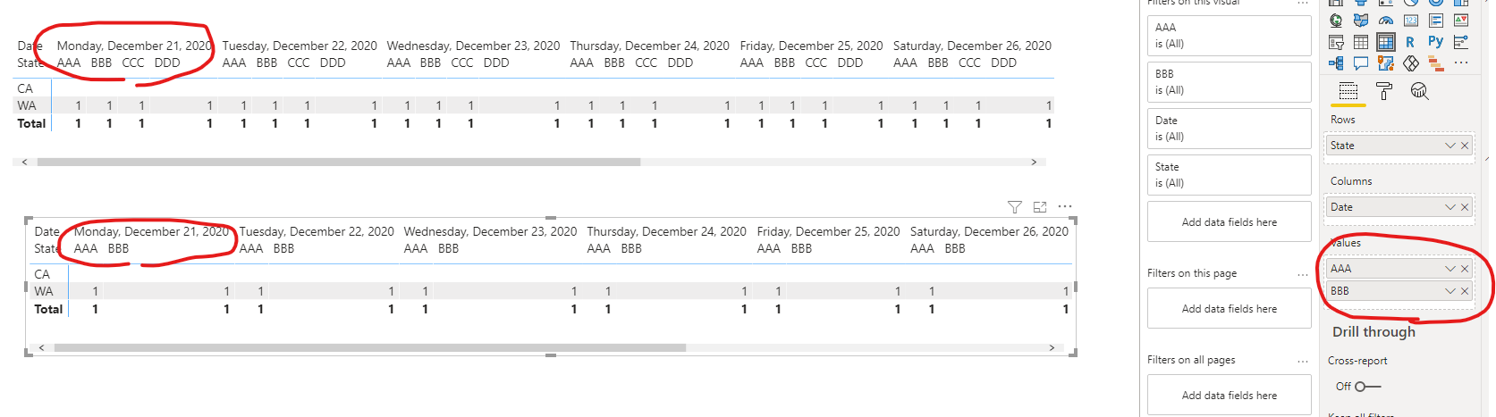 Dynamic column with 2 headers in Matrix - Microsoft Fabric Community
