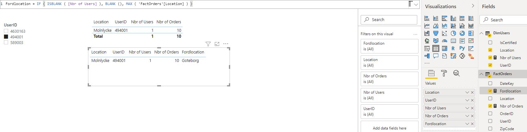 Solved: Dax measure not showing correct values in table wh ...