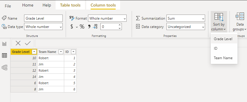 Solved: Order columns in a matrix - Microsoft Fabric Community