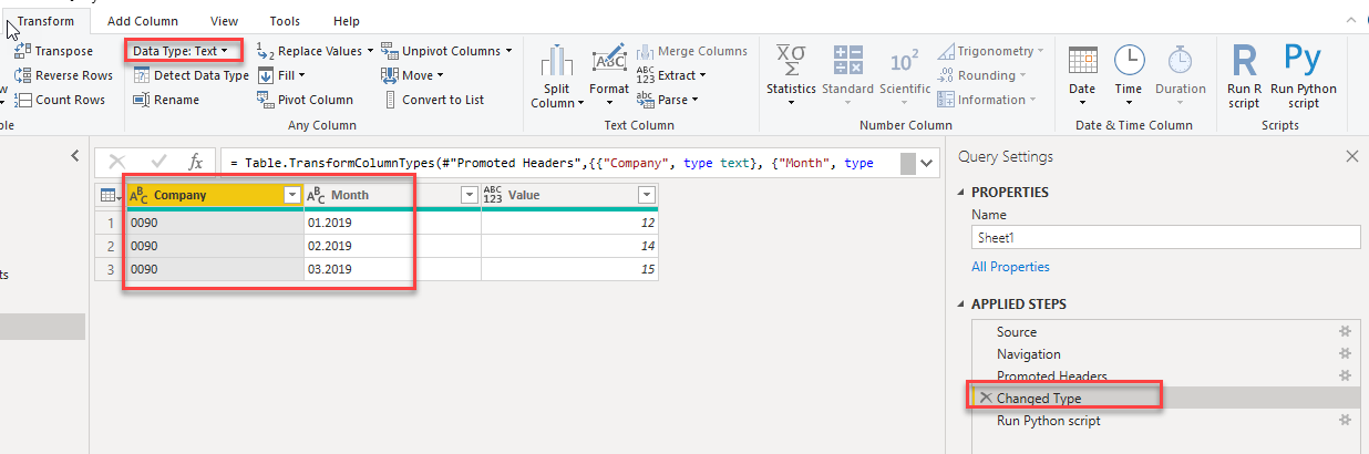 Python script step drop leading zeros - Microsoft Fabric Community