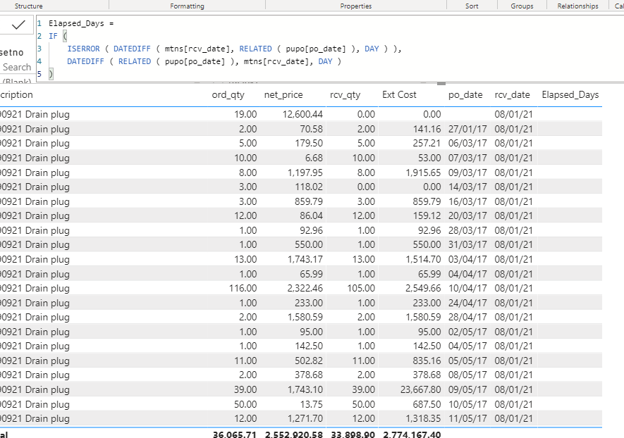 Solved: Cross Table DateDiff with Multiple Dates in One Co ...
