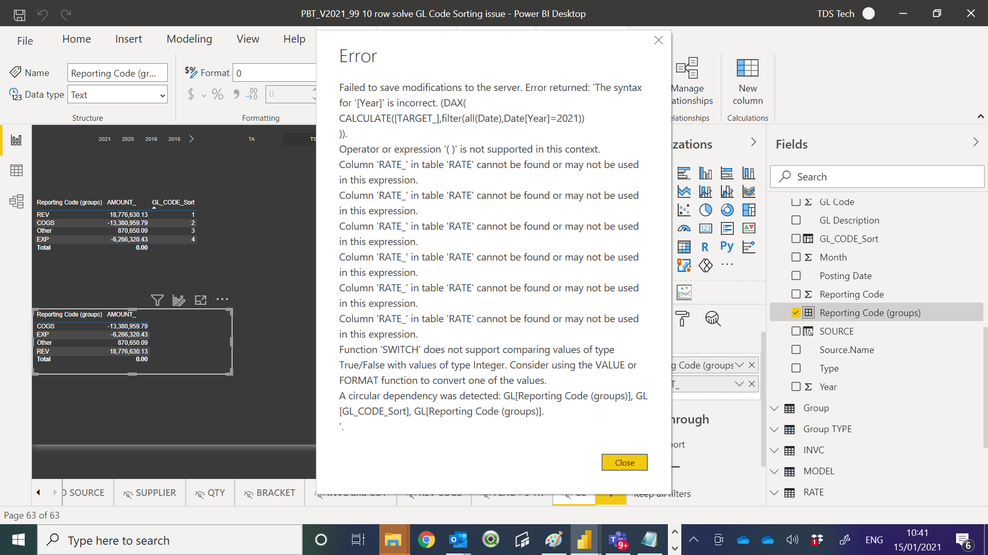 GL CODE Sorting get error - Microsoft Fabric Community