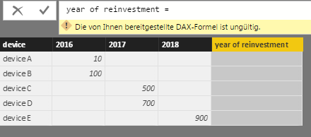 Solved: [DAX formula] Show value of column head where valu ...