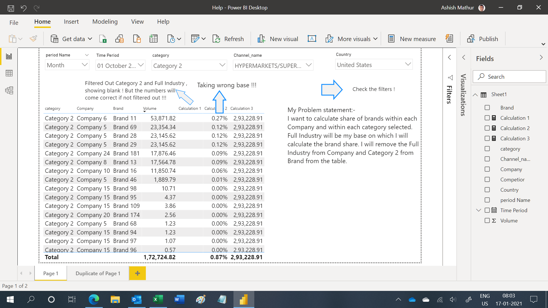 Solved: Re: Divide every row with a measure - Microsoft Fabric Community