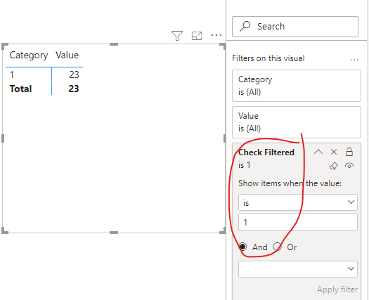 Solved: ISFILTERED to set conditional slicer - Microsoft Fabric Community
