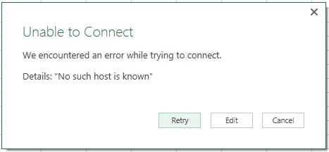 "no such host is known" error - Microsoft Fabric Community