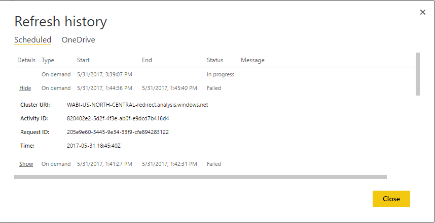 Solved: Scheduled Refresh Outtage - Microsoft Fabric Community