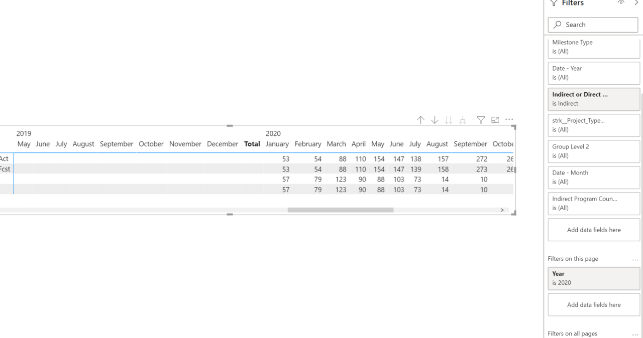Solved: Matrix Filter on Year only works at Visual Level F ...