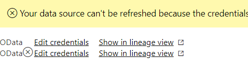 Cannot Update Credentials for OData Source - Microsoft Fabric Community