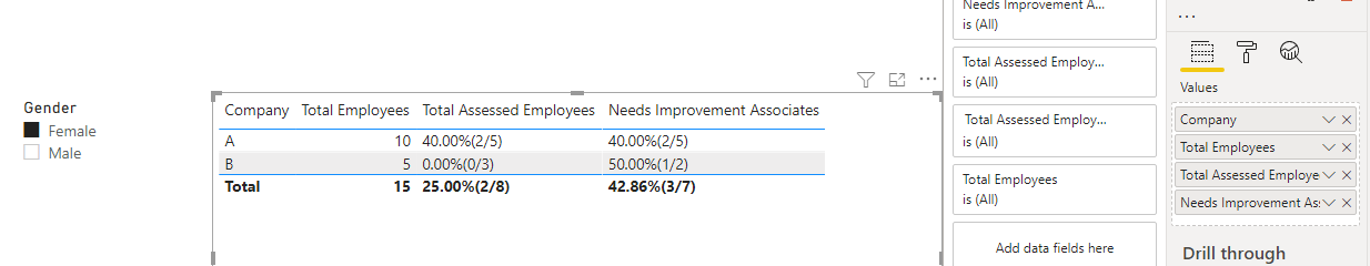 Solved: Calculation in table changes based on value select ...