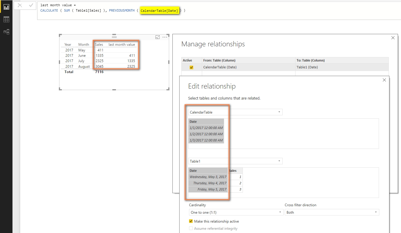 Solved: Calculate and previousmonth - Microsoft Fabric Community