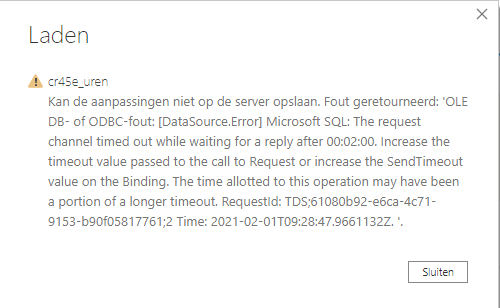 Timeout issue on dataverse side - Microsoft Fabric Community