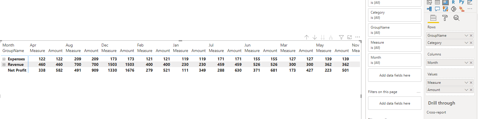 Solved: How to add a measure to a row of a matrix that is ...