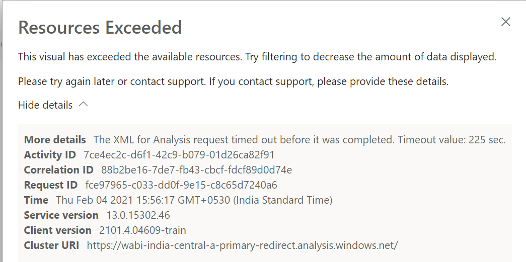 Solved: Getting error on Service while refreshing my repor ...