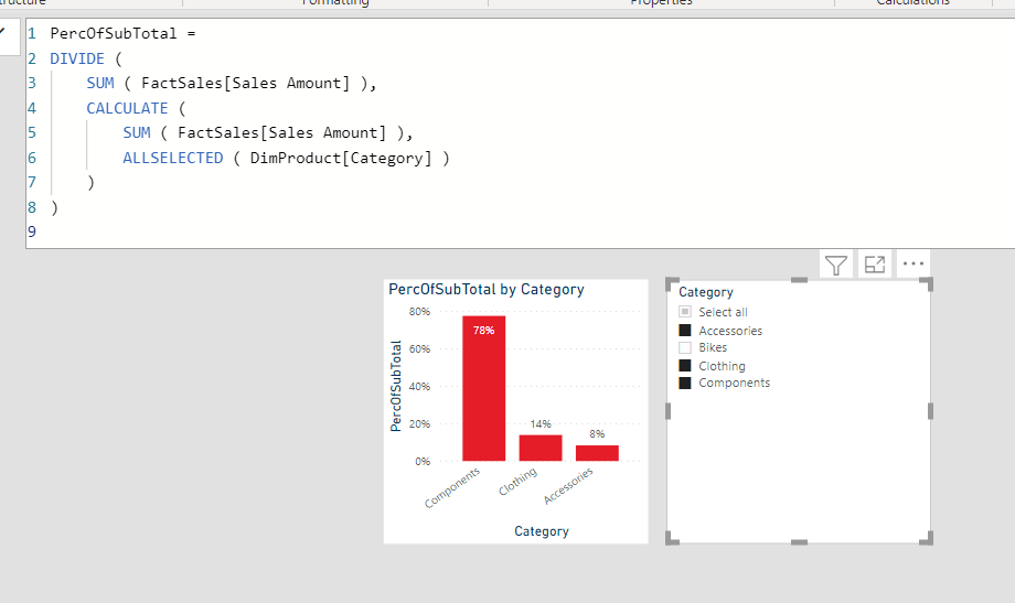 Solved: Creating a percentage from a subset of all the dat ...