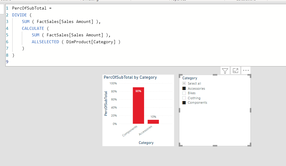 Solved: Creating a percentage from a subset of all the dat ...