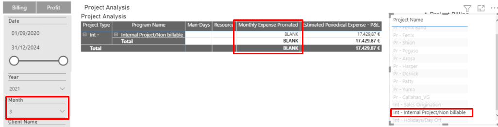 Show a measure in and specific row of the matrix v... - Microsoft ...