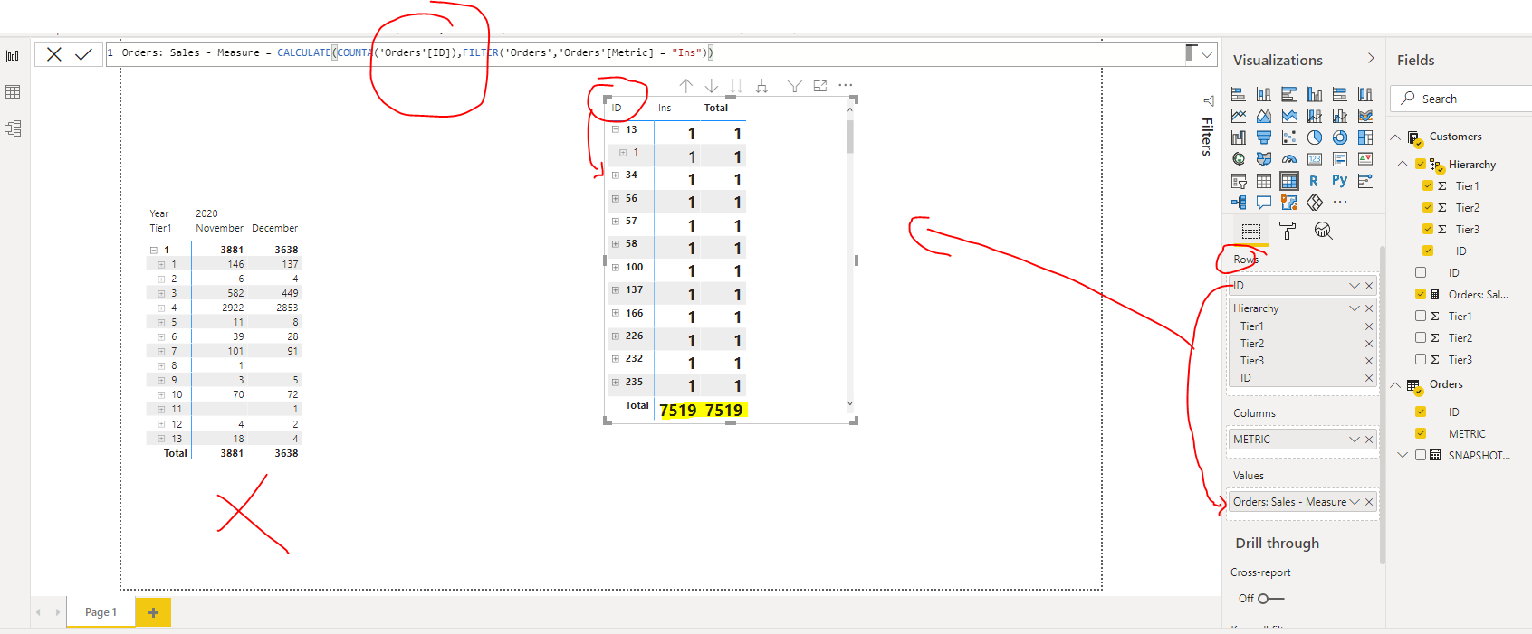 Total row in matrix is incorrect - Microsoft Fabric Community