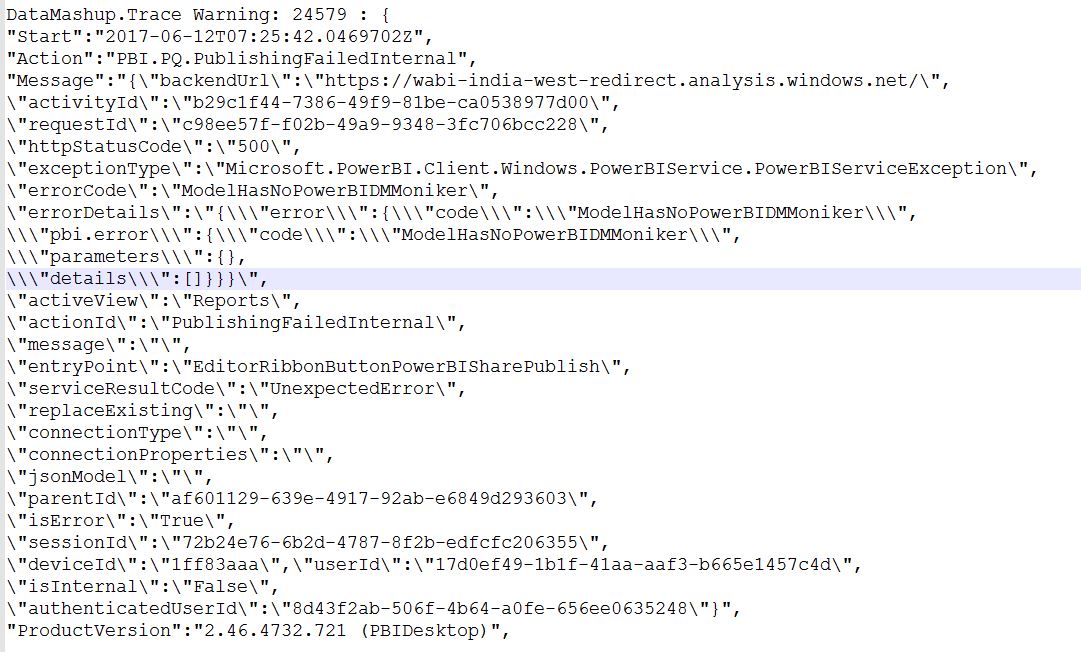 Internal server error while publishing report - Microsoft Fabric Community