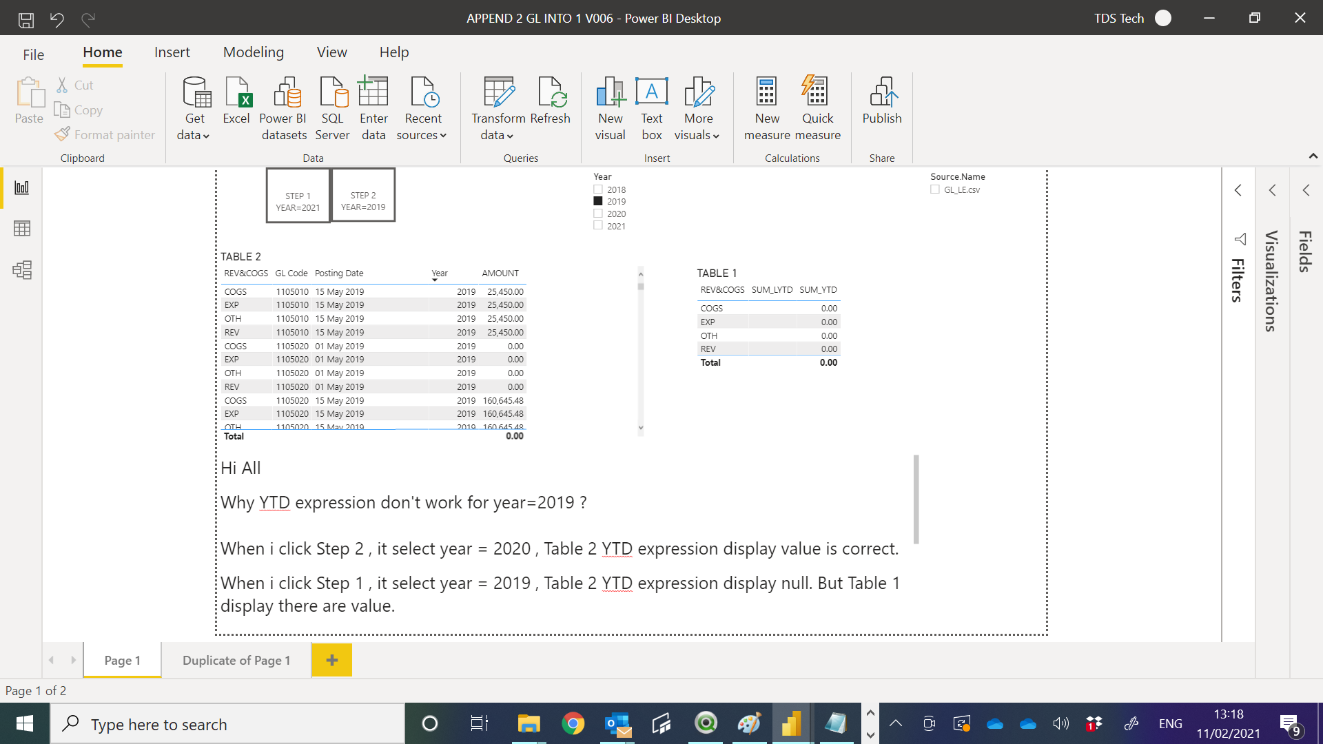 YTD expression return null value - Microsoft Fabric Community
