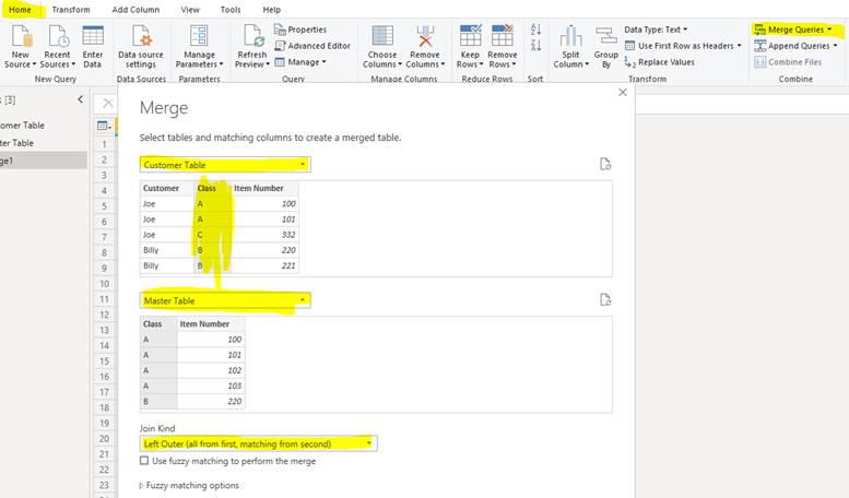 Solved: List differences between two columns of two table - Microsoft ...