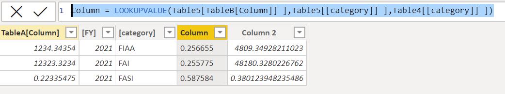 Solved: Dividing two columns from different tables and add ...