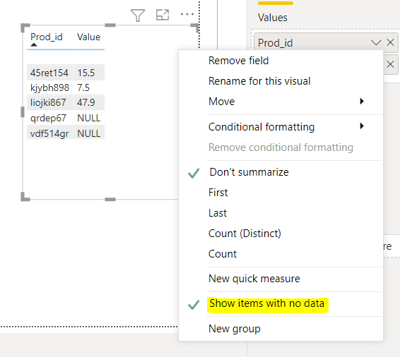 Solved: Showing rows with NULL value in report - Microsoft Fabric Community