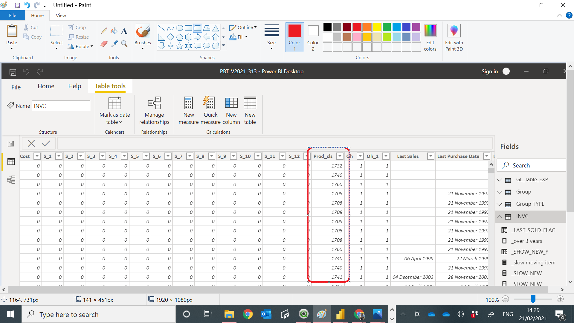 How to bring pro_class_desc field from sales table... - Microsoft ...