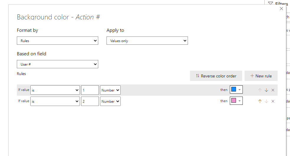 Change background color depending on current value - Microsoft Fabric ...