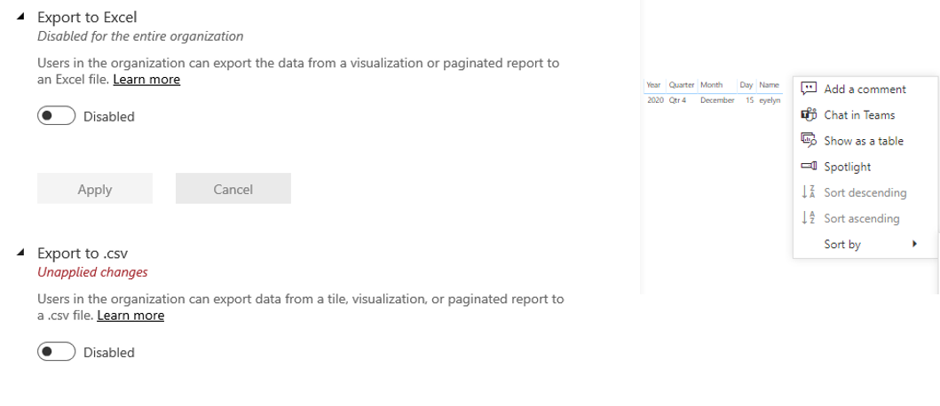 Solved: Power BI App export data - Microsoft Fabric Community
