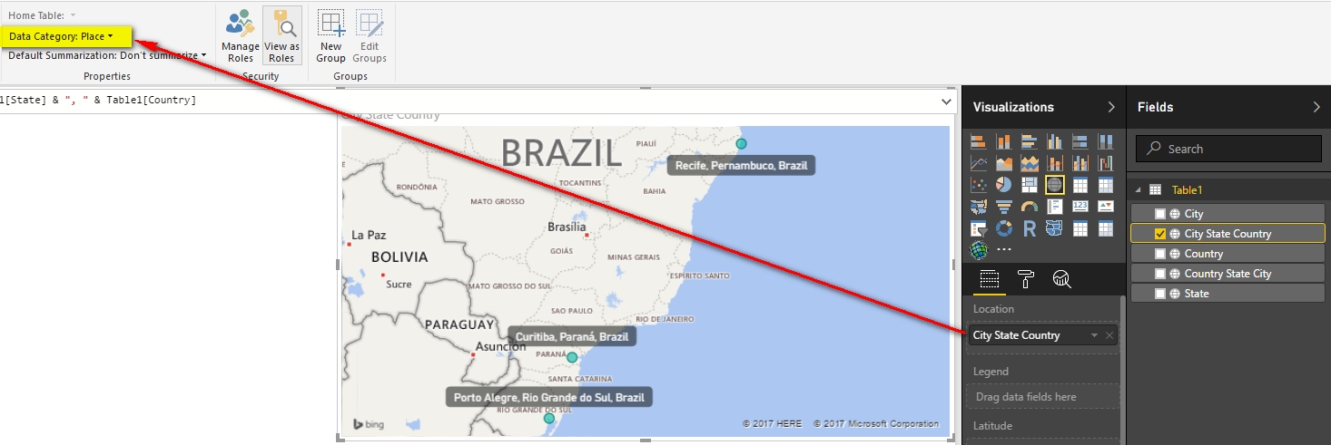 Location problem on bing map - Microsoft Fabric Community