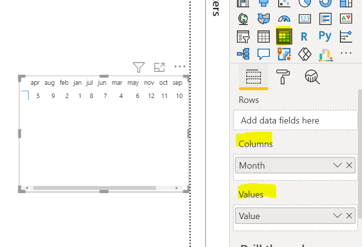 Solved: Is there a visual that shows data per month in a g ...