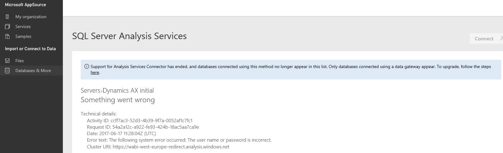 This dataset contains on-premises data sources. Bu... - Microsoft ...
