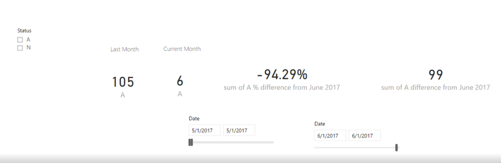 General report - will not calculate % change and # change if changed dates in filters due to hardcoded dates in formulas