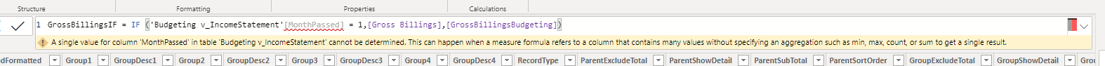 Solved: Single value for column error - Microsoft Fabric Community