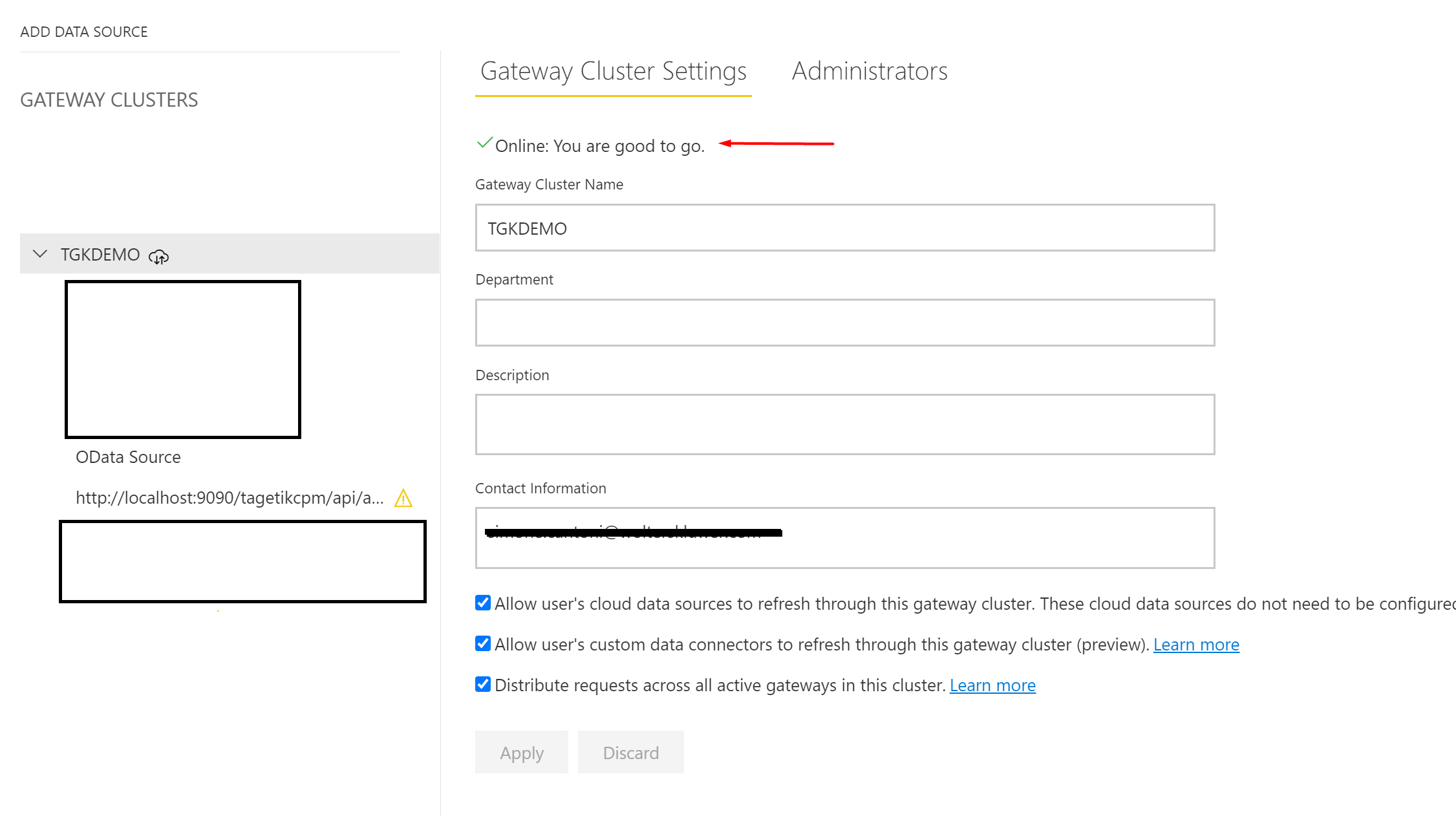 OData connection error using Data Gateway - Microsoft Fabric Community