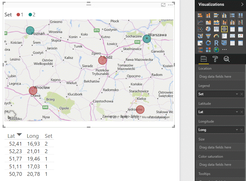 Sample map with "layers"