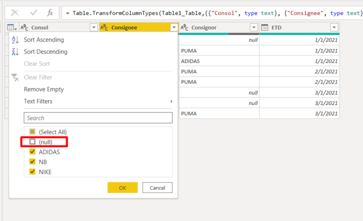 Solved: Remove the rows when both of the column is null - Microsoft ...