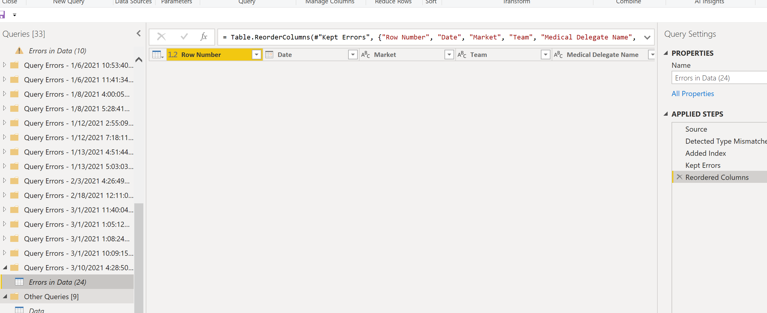 Error in Data - Microsoft Fabric Community