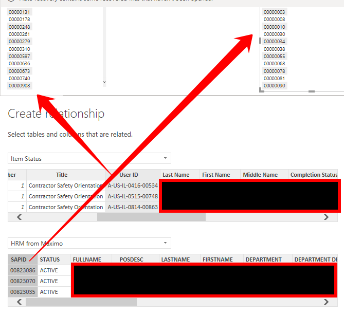 Manage Relationships - Text problem - Microsoft Fabric Community