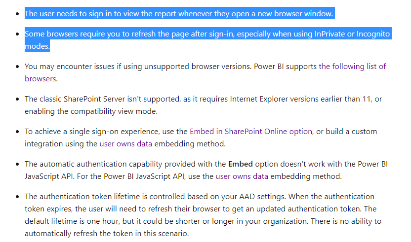 Solved: When clicking on Sign-in on embedded report nothin ...