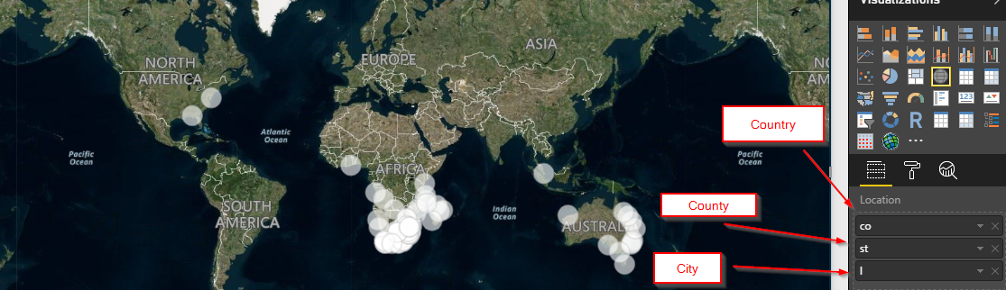 Cities are placed wrongly on US Map - Microsoft Fabric Community