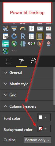 Table Matrix Background Color - Microsoft Fabric Community