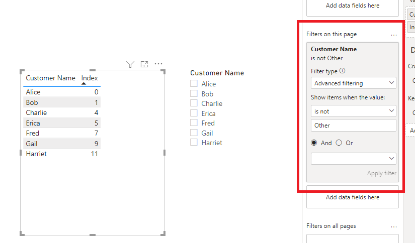 Solved: Filtering out 'Other' with a slicer - Microsoft Fabric Community