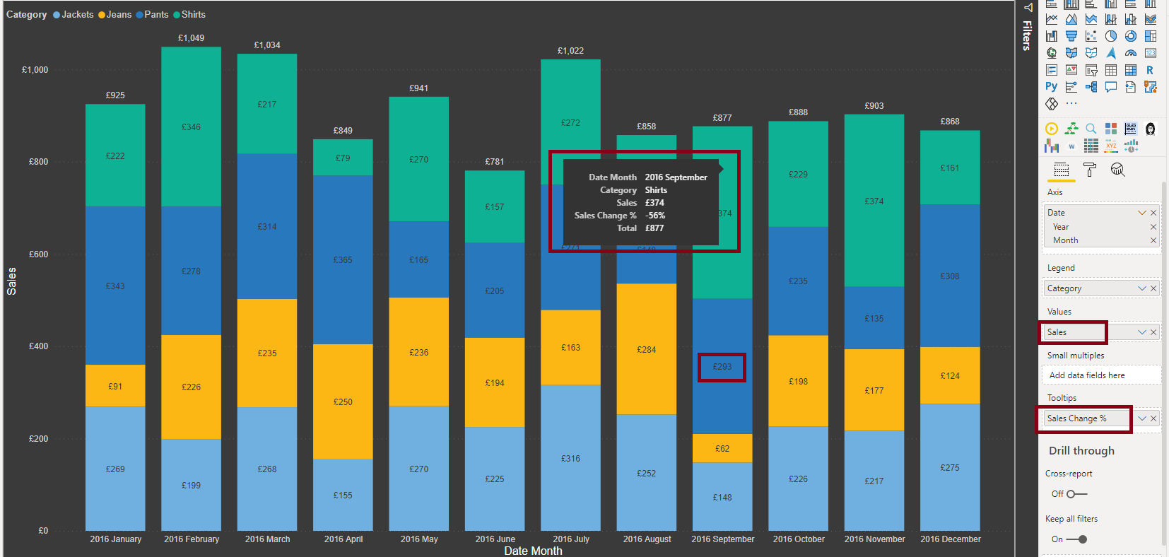 Display percentage value as cluster and Total valu... - Microsoft ...