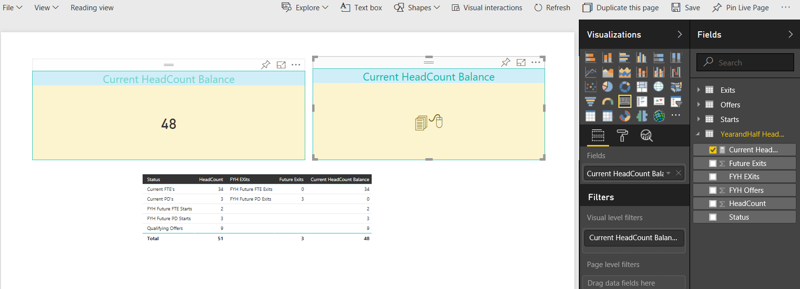 Report on measure not showing in Power Bi Service - Microsoft Fabric ...