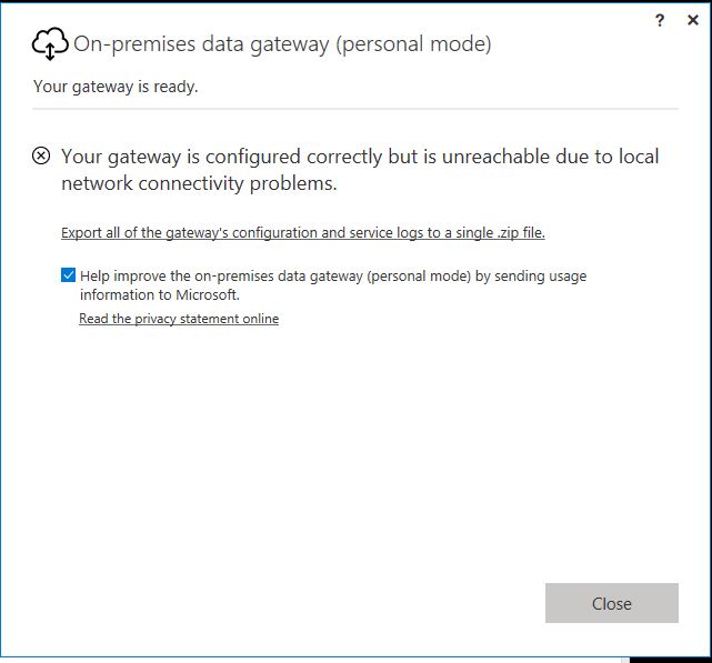Gateway Network Connectivity Problem - Microsoft Fabric Community