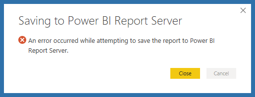 Unable to save or upload Power BI reports after up... - Microsoft ...